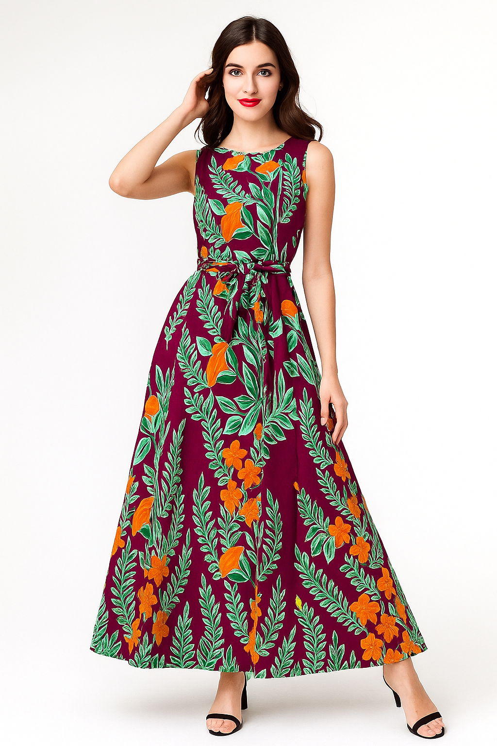 Embrace Elegance with Our Premium Banglory Silk Gown and Cap Sleeves