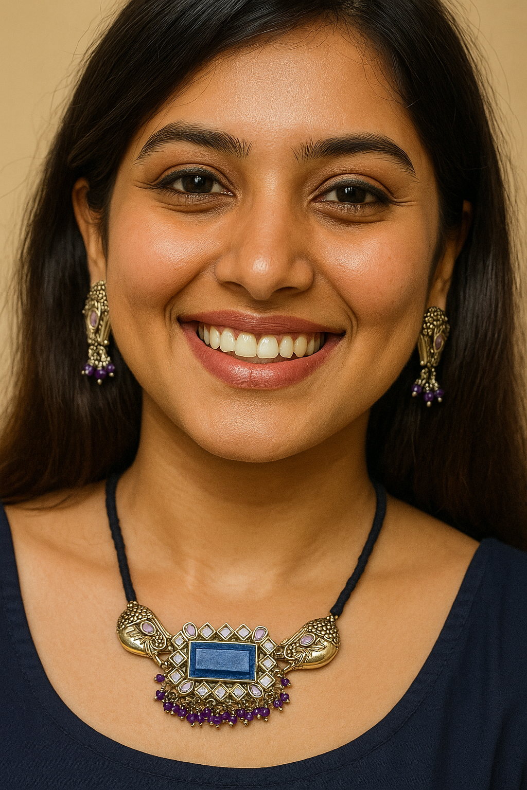 kundan set with earrings