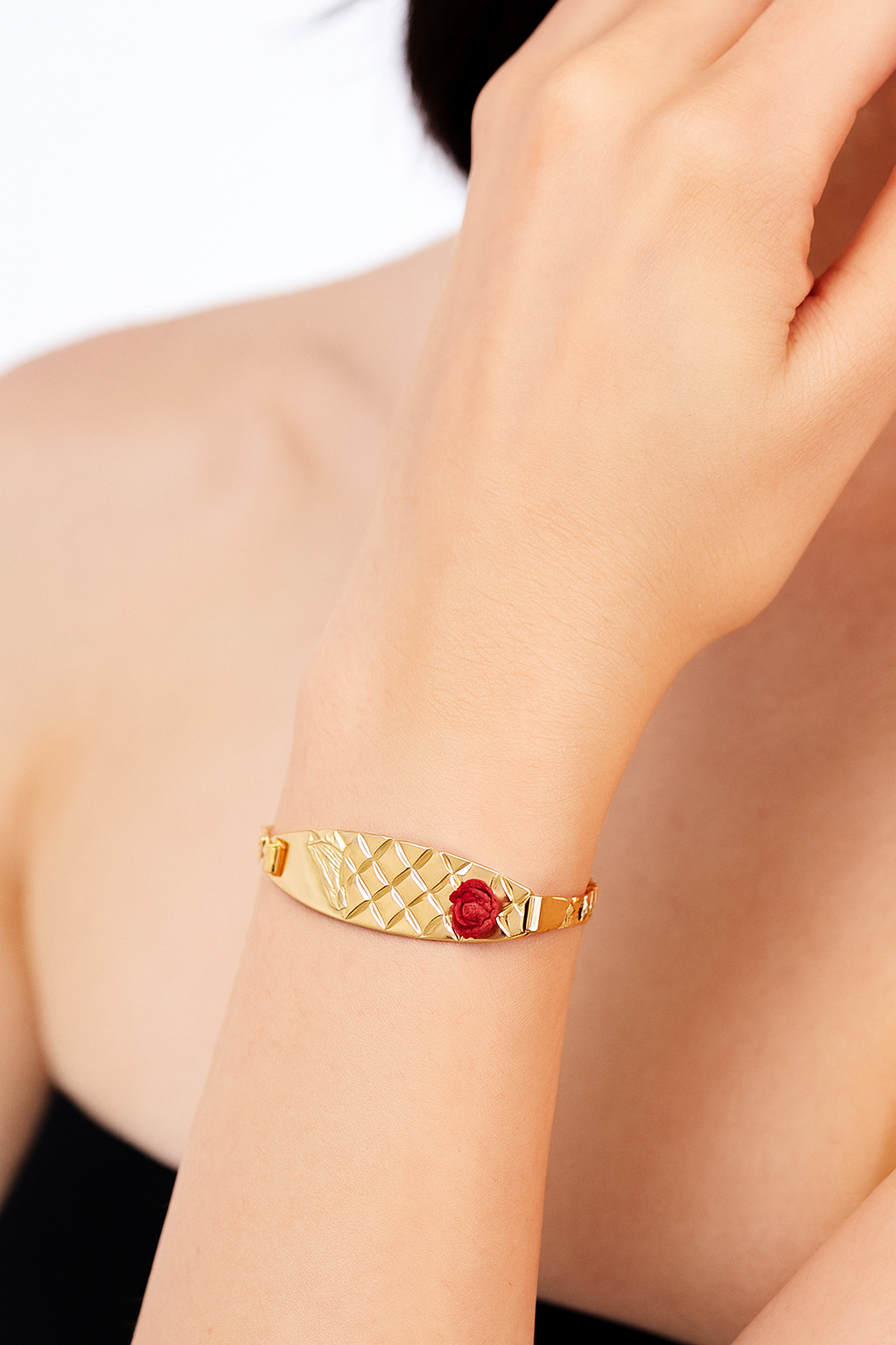 gold flower bracelet