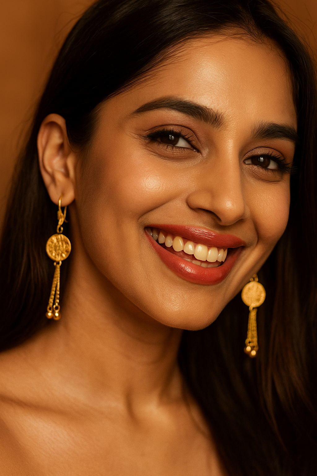 Gold-Plated Tassel Earrings