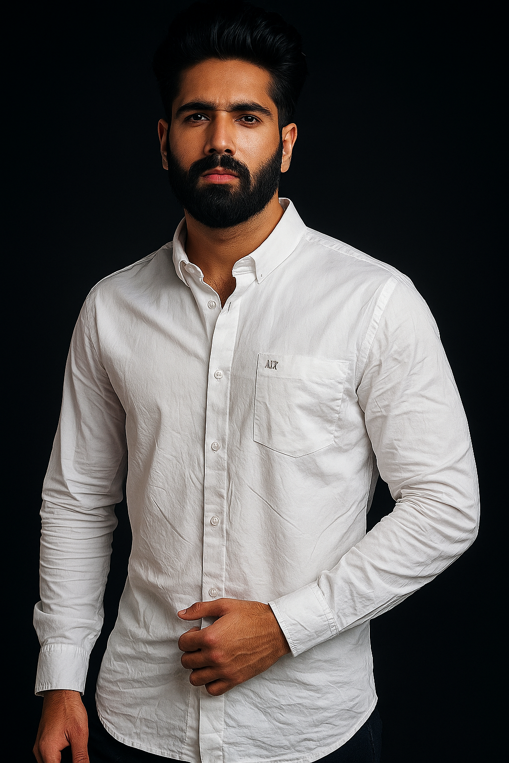 Men’s Plain White Cotton Shirt