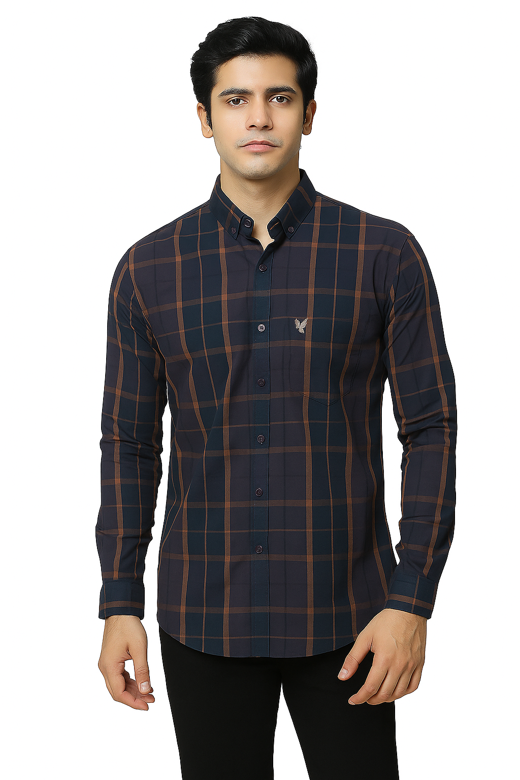 men’s checkered cotton shirt